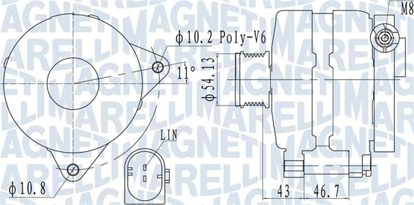 Magneti Marelli 063732113010 - Генератор avtolavka.club