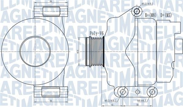 Magneti Marelli 063732132010 - Генератор avtolavka.club