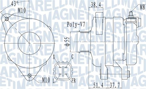 Magneti Marelli 063732121010 - Генератор avtolavka.club