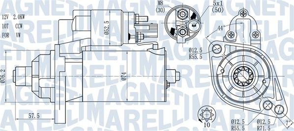 Magneti Marelli 063721397010 - Стартер avtolavka.club