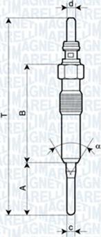 Magneti Marelli 062900087304 - Свічка розжарювання avtolavka.club