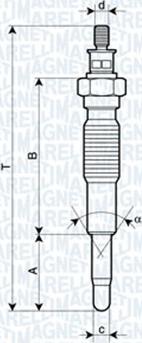 Magneti Marelli 062900077304 - Свічка розжарювання avtolavka.club