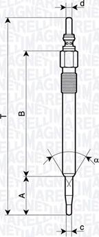 Magneti Marelli 062900128304 - Свічка розжарювання avtolavka.club