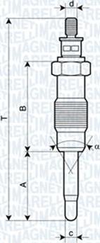 Magneti Marelli 062500300304 - Свічка розжарювання avtolavka.club