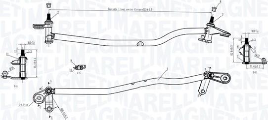 Magneti Marelli 085570175010 - Система тяг і важелів приводу склоочисника avtolavka.club