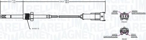 Magneti Marelli 172000163010 - Датчик, температура вихлопних газів avtolavka.club