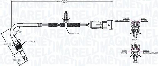 Magneti Marelli 172000107010 - Датчик, температура вихлопних газів avtolavka.club