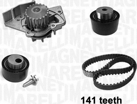 Magneti Marelli 341401900001 - Водяний насос + комплект зубчатого ременя avtolavka.club