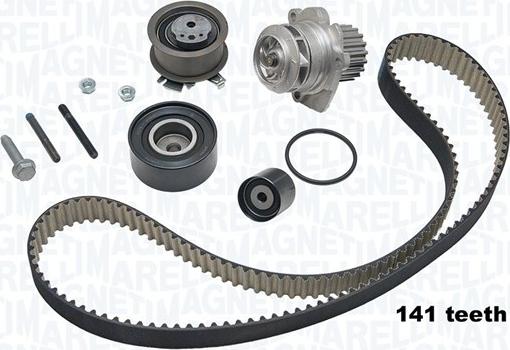 Magneti Marelli 341401450001 - Водяний насос + комплект зубчатого ременя avtolavka.club