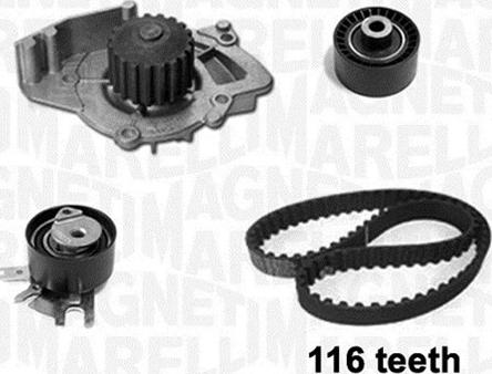 Magneti Marelli 341401690001 - Водяний насос + комплект зубчатого ременя avtolavka.club