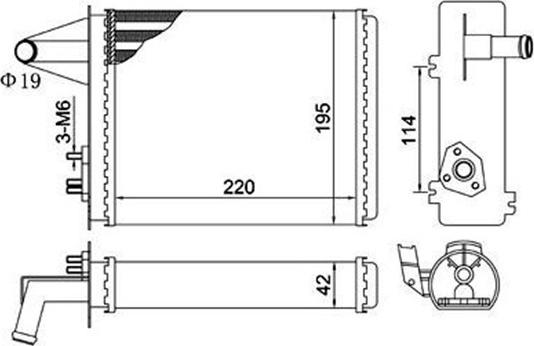 Magneti Marelli 359000392130 - Теплообмінник, опалення салону avtolavka.club