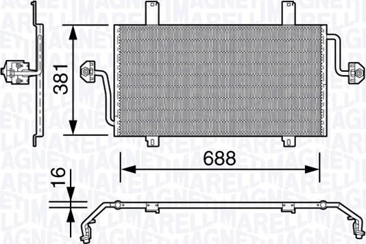 Magneti Marelli 350203652000 - Конденсатор, кондиціонер avtolavka.club