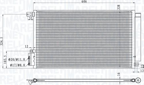 Magneti Marelli 350203100500 - Конденсатор, кондиціонер avtolavka.club