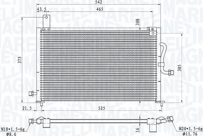 Magneti Marelli 350203885000 - Конденсатор, кондиціонер avtolavka.club