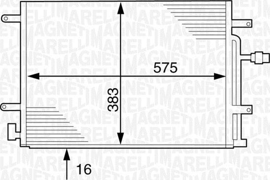 Magneti Marelli 350203231000 - Конденсатор, кондиціонер avtolavka.club