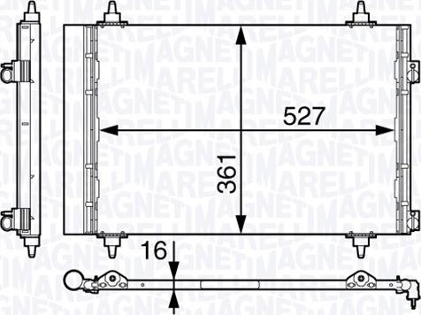 Magneti Marelli 350203714000 - Конденсатор, кондиціонер avtolavka.club