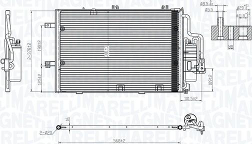 Magneti Marelli 350203770000 - Конденсатор, кондиціонер avtolavka.club