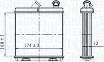 Magneti Marelli 350218465000 - Теплообмінник, опалення салону avtolavka.club