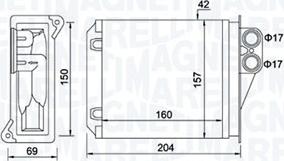 Magneti Marelli 350218481000 - Теплообмінник, опалення салону avtolavka.club