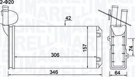 Magneti Marelli 350218474000 - Теплообмінник, опалення салону avtolavka.club