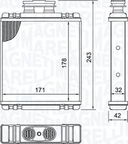 Magneti Marelli 350218517000 - Теплообмінник, опалення салону avtolavka.club