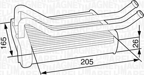 Magneti Marelli 350218315000 - Теплообмінник, опалення салону avtolavka.club