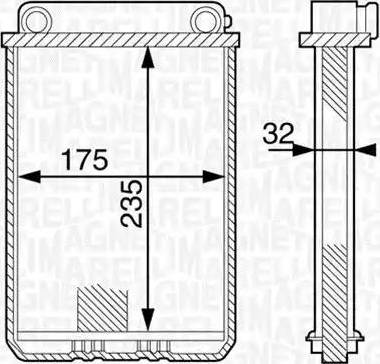 Magneti Marelli 350218311000 - Теплообмінник, опалення салону avtolavka.club