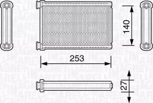 Magneti Marelli 350218331000 - Теплообмінник, опалення салону avtolavka.club