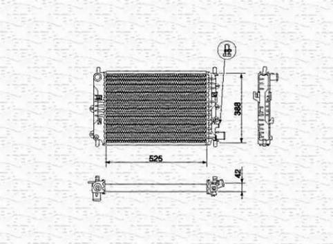 Magneti Marelli 350213495000 - Радіатор, охолодження двигуна avtolavka.club