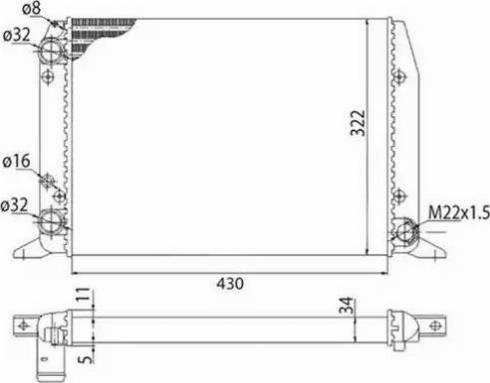 Magneti Marelli 350213404003 - Радіатор, охолодження двигуна avtolavka.club