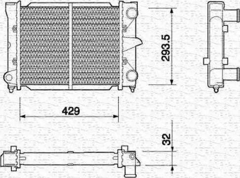 Magneti Marelli 350213646000 - Радіатор, охолодження двигуна avtolavka.club