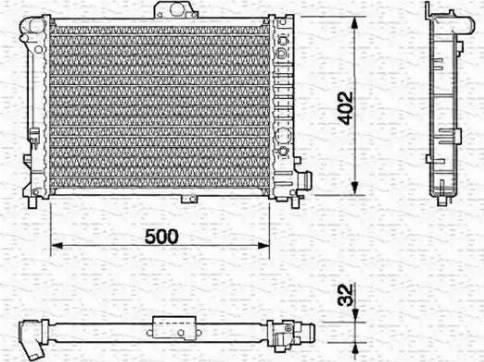 Magneti Marelli 350213632000 - Радіатор, охолодження двигуна avtolavka.club