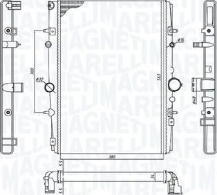 Magneti Marelli 350213199400 - Радіатор, охолодження двигуна avtolavka.club