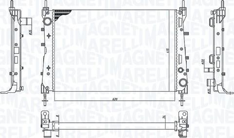 Magneti Marelli 350213199100 - Радіатор, охолодження двигуна avtolavka.club
