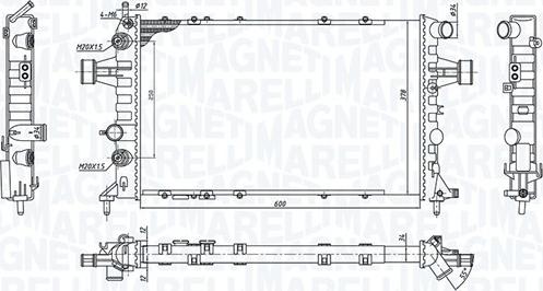 Magneti Marelli 350213194600 - Радіатор, охолодження двигуна avtolavka.club