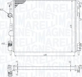 Magneti Marelli 350213195200 - Радіатор, охолодження двигуна avtolavka.club