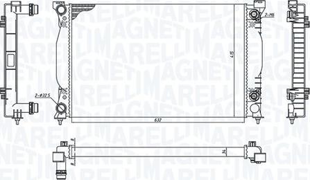 Magneti Marelli 350213196600 - Радіатор, охолодження двигуна avtolavka.club