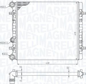 Magneti Marelli 350213190900 - Радіатор, охолодження двигуна avtolavka.club