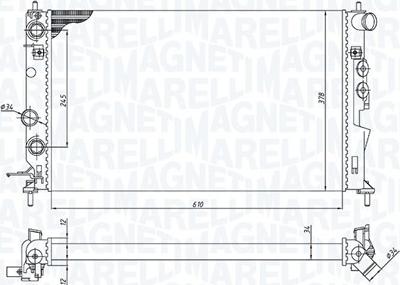 Magneti Marelli 350213190300 - Радіатор, охолодження двигуна avtolavka.club