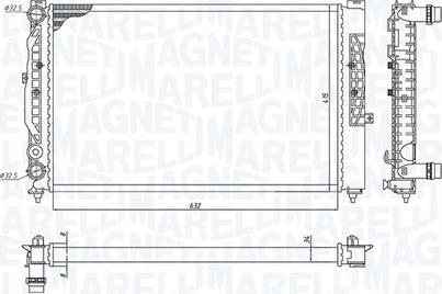 Magneti Marelli 350213191700 - Радіатор, охолодження двигуна avtolavka.club