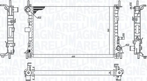 Magneti Marelli 350213198100 - Радіатор, охолодження двигуна avtolavka.club