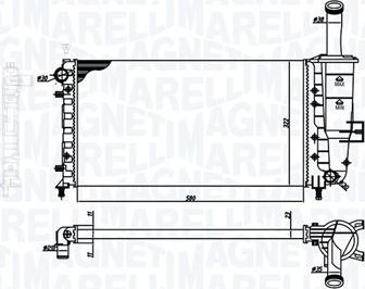 Magneti Marelli 350213193900 - Радіатор, охолодження двигуна avtolavka.club