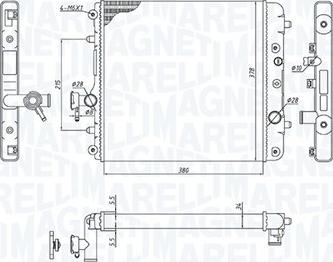 Magneti Marelli 350213193100 - Радіатор, охолодження двигуна avtolavka.club