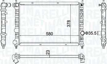 Magneti Marelli 350213192100 - Радіатор, охолодження двигуна avtolavka.club