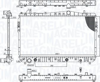 Magneti Marelli 350213197500 - Радіатор, охолодження двигуна avtolavka.club