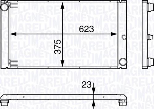 Magneti Marelli 350213140200 - Радіатор, охолодження двигуна avtolavka.club