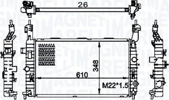 Magneti Marelli 350213155800 - Радіатор, охолодження двигуна avtolavka.club