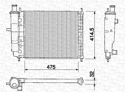 Magneti Marelli 350213151000 - Радіатор, охолодження двигуна avtolavka.club