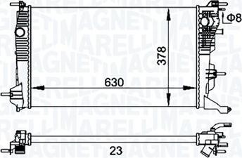 Magneti Marelli 350213158300 - Радіатор, охолодження двигуна avtolavka.club