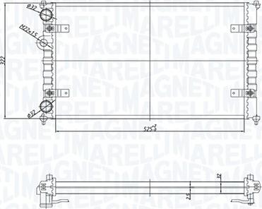 Magneti Marelli 350213167700 - Радіатор, охолодження двигуна avtolavka.club